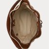 Bolso de mano grande Andie de paja Ralph Lauren para mujer, color natural, negro y tostado Lauren