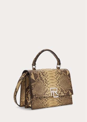 Bolso de mano Ralph Lauren The Python RL con asa superior para mujer en color cobre