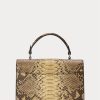 Bolso de mano Ralph Lauren The Python RL con asa superior para mujer en color cobre