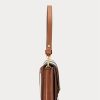 Bolso mediano de lona a rayas Ralph Lauren para mujer, color tostado/azul marino Bolso mediano de lona a rayas Ralph Lauren para mujer, color tostado/azul marino