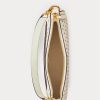 Bolso mediano de piel con lunares Ralph Lauren para mujer en color crema y azul marino francés Bolso mediano de piel con lunares Ralph Lauren para mujer en color crema y azul marino francés