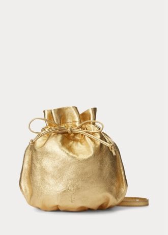 Bolso Ralph Lauren The Pony dorado para mujer