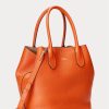 Bolso tote mediano Bellport de piel reversible Ralph Lauren para mujer en color naranja atardecer Bolso tote mediano Bellport de piel reversible Ralph Lauren para mujer en color naranja atardecer