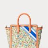 Bolso tote mediano Tyler de jacquard con monograma de Ralph Lauren para mujer, color caqui, estampado Mjcqrd/Portsid