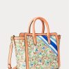 Bolso tote mediano Tyler de jacquard con monograma de Ralph Lauren para mujer, color caqui, estampado Mjcqrd/Portsid