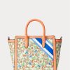Bolso tote mediano Tyler de jacquard con monograma de Ralph Lauren para mujer, color caqui, estampado Mjcqrd/Portsid
