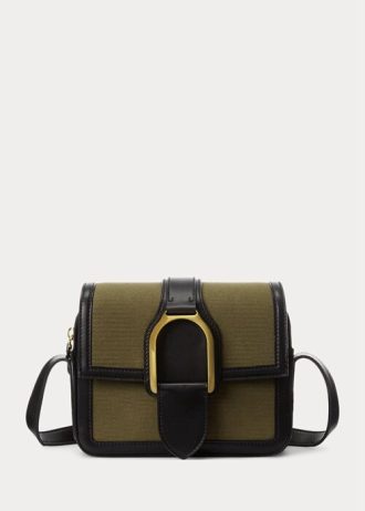 Bolsos cruzados Welington de lona Ralph Lauren para mujer en color oliva