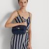 Bolsos de hombro medianos de piel napa acolchada Ralph Lauren para mujer en azul marino refinado Bolsos de hombro medianos de piel napa acolchada Ralph Lauren para mujer en azul marino refinado
