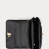 Bolsos de hombro medianos de piel napa Ralph Lauren para mujer, color negro Bolsos de hombro medianos de piel napa Ralph Lauren para mujer, color negro