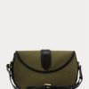 Bolsos de hombro Welington de lona y piel de becerro Ralph Lauren para mujer en color oliva Bolsos de hombro Welington de lona y piel de becerro Ralph Lauren para mujer en color oliva