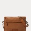 Bolsos de mensajero Ralph Lauren Heritage de piel marrón para hombre