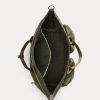 Bolsos de mensajero utilitarios de lona de nailon Ralph Lauren verdes para hombre