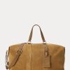 Bolsos de viaje Ralph Lauren Welington de ante de becerro para hombre en color caqui