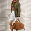 Bolsos de viaje Ralph Lauren Welington de ante de becerro para hombre en color caqui