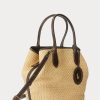 Bolsos tote Bellport medianos de paja con ribete de cuero Ralph Lauren para mujer Bolsos tote Bellport medianos de paja con ribete de cuero Ralph Lauren para mujer
