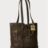 Bolsos tote de cuero Ralph Lauren para hombre en color marrón