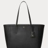 Bolsos tote grandes de piel Ralph Lauren Crosshatch Clare para mujer, color negro Bolsos tote grandes de piel Ralph Lauren Crosshatch Clare para mujer, color negro