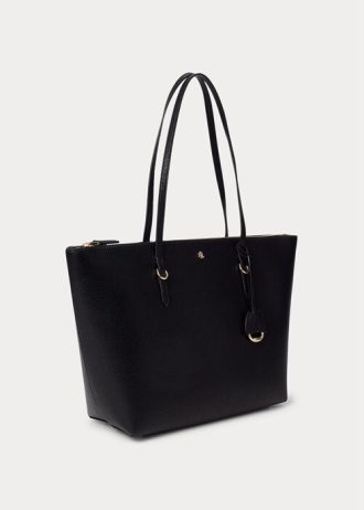 Bolsos tote Keaton de piel sintética de Ralph Lauren para mujer, color negro