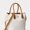 Bolsos tote medianos Bellport de lona reversible Ralph Lauren para mujer en color natural/azul marino Bolsos tote medianos Bellport de lona reversible Ralph Lauren para mujer en color natural/azul marino