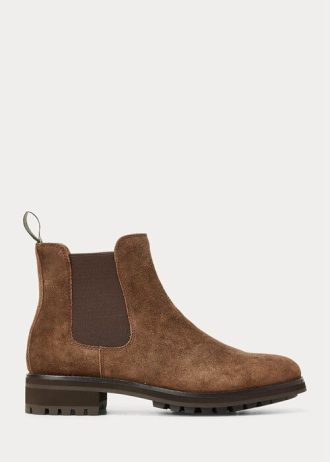 Botas Chelsea de ante marrón Ralph Lauren Bryson para hombre