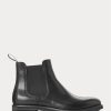 Botas Chelsea de cuero Ralph Lauren Bryson para hombre, color negro