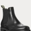 Botas Chelsea de cuero Ralph Lauren Bryson para hombre, color negro