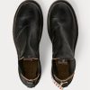 Botas Chelsea de piel bruñida a mano de Ralph Lauren para hombre, color negro