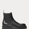 Botas Chelsea negras con tacos de piel de becerro Ralph Lauren para mujer Botas Chelsea negras con tacos de piel de becerro Ralph Lauren para mujer
