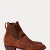 Botas Chelsea Plainview de ante marrón para mujer de Ralph Lauren