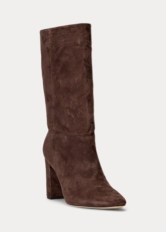 Botas de ante Artizan de Ralph Lauren para mujer en color chocolate