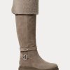Botas de ante grises Ralph Lauren Cristine para mujer