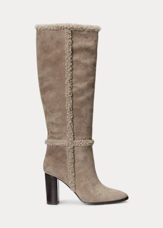 Botas de ante Ralph Lauren Aubri para mujer en color gris