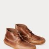 Botas mocasín estilo chukka de cuero marrón Ralph Lauren para hombre Botas mocasín estilo chukka de cuero marrón Ralph Lauren para hombre