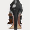 Botas Ralph Lauren Lindley de piel de becerro con bloques de color en blanco y negro para mujer Botas Ralph Lauren Lindley de piel de becerro con bloques de color en blanco y negro para mujer