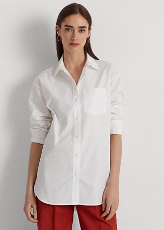 Camisas blancas de algodón Ralph Lauren para mujer