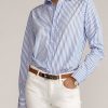 Camisas de algodón a rayas Adrien de Ralph Lauren para mujer en azul