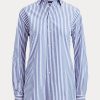 Camisas de algodón a rayas Adrien de Ralph Lauren para mujer en azul