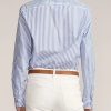 Camisas de algodón a rayas Adrien de Ralph Lauren para mujer en azul