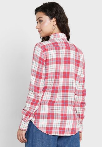 Camisas de botones a cuadros Ralph Lauren rosas para mujer