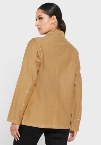Camisas de botones con detalle de bolsillo de Ralph Lauren para mujer en color caqui