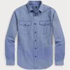 Camisas de trabajo Ralph Lauren Classic Chino para hombre en azul