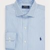 Camisas formales de alto rendimiento a rayas de corte personalizado de Ralph Lauren para hombre en azul