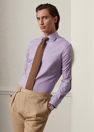 Camisas formales de cuadros vichy morados de Ralph Lauren para hombre