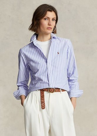 Camisas Oxford Ralph Lauren de corte clásico en azul para mujer