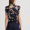 Camisas sin mangas de georgette floral multicolor de Ralph Lauren para mujer Camisas sin mangas de georgette floral multicolor de Ralph Lauren para mujer
