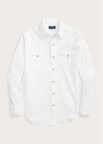 Camisas vaqueras Oxford de corte clásico Ralph Lauren blancas para hombre