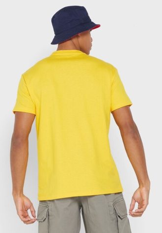 Camisetas amarillas de cuello redondo con el logotipo de Ralph Lauren para hombre