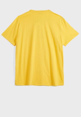 Camisetas amarillas de cuello redondo con el logotipo de Ralph Lauren para hombre