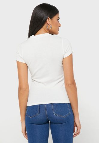 Camisetas blancas con cuello redondo y gráficos de Ralph Lauren para mujer Camisetas blancas con cuello redondo y gráficos de Ralph Lauren para mujer