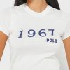 Camisetas blancas con cuello redondo y gráficos de Ralph Lauren para mujer Camisetas blancas con cuello redondo y gráficos de Ralph Lauren para mujer